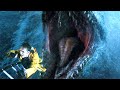 Mosasaurus Attack Scene - T-Rex vs Helicopter - Jurassic World: Fallen Kingdom (2018) Movie Clip HD