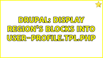 Drupal: Display region