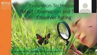 Evaluation Techniques- Direct Observation and Trained Observer Rating News