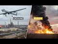 🇺🇦 Ukrainian Drones STRIKE Russian Oil Refinery — Massive Explosions Caught on Camera!🔥