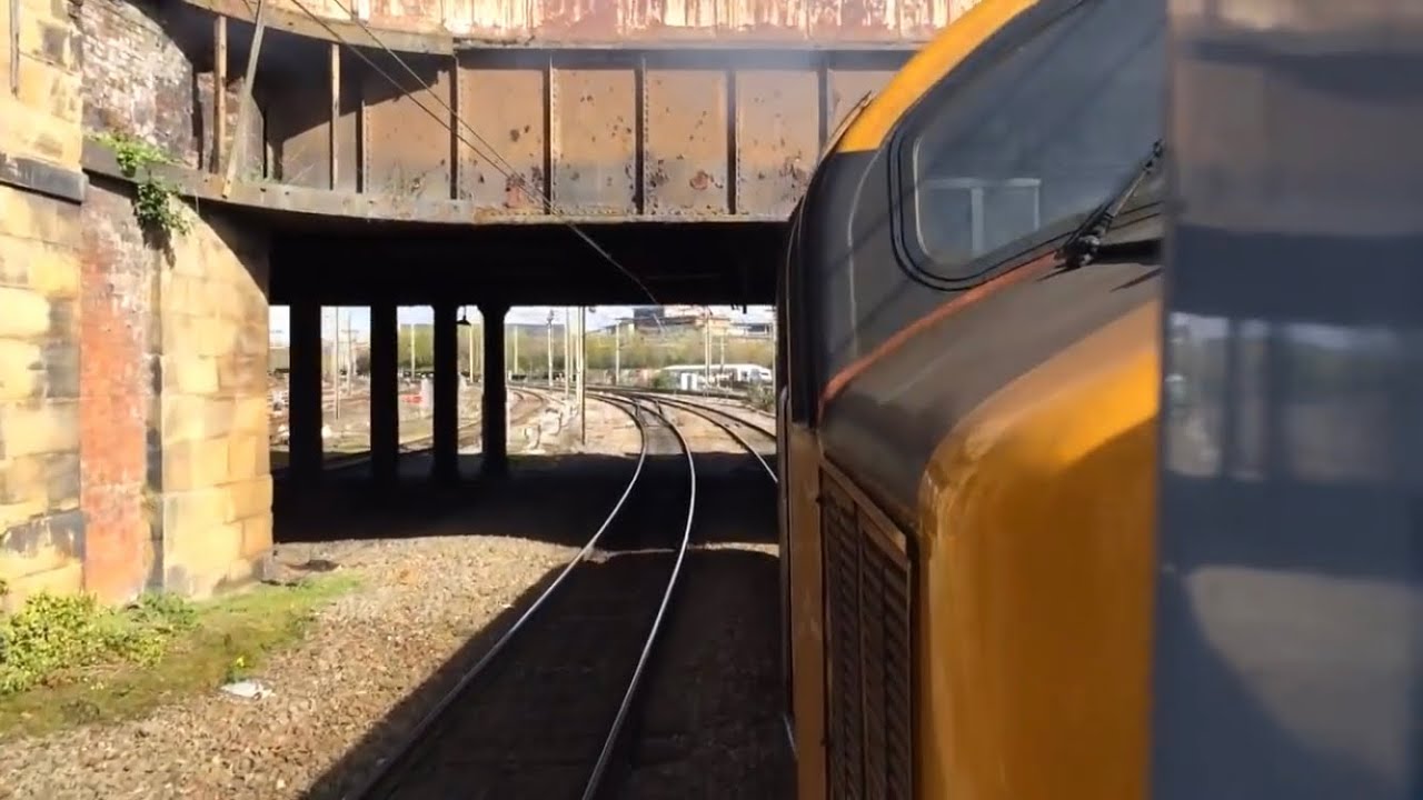 37401 erupts out of Preston 4 May 2016. Loudest thrash I've ever heard! Pulling 4 coaches & 37716