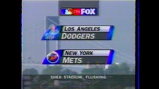 The first game ever featured on mlb fox. los angeles dodgers visit new
york mets at shea stadium. joe buck and tim mccarver preview game.