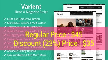 How to Buy News Script Cheapest Price | Varient - News and Magazine Script