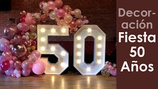 Hermosa decoracion para 50 años mujer facil de hacer