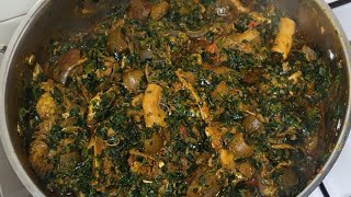 How to cook Nigerian vegetable soup with spinach| Edikaikong soup|Frozen spinach.