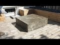 Making a large square coffee table for the patio out of concrete
