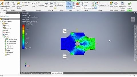 Autodesk inventor / Simulación de concentradores de esfuerzos