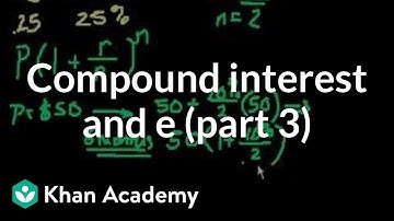 Compound interest and e (part 3) | Exponential and logarithmic functions | Algebra II | Khan Academy