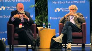 Nicholson Baker with NPR's Alan Cheuse at Miami Book Fair