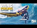 Wing foiling  wave riding and jumping