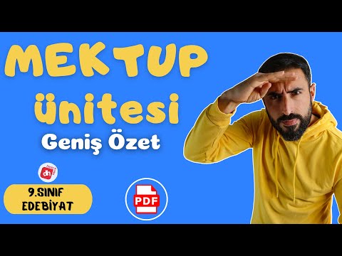 9.SINIF TÜRK DİLİ VE EDEBİYATI MEKTUP ÜNİTESİ +PDF 📌 - 9.Sınıf Edebiyat Mektup Ünitesi