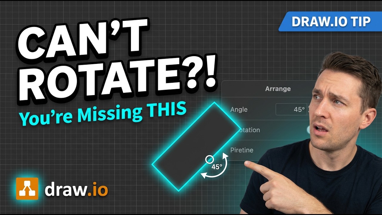 Rotate Diagrams and Shapes in Draw.io - YouTube