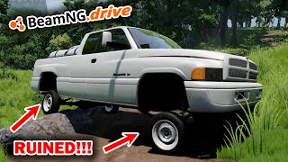 I RUINED MY REAL LIFE TRUCK PUTTING SUPER SMALL TIRES ON IT!! - BeamNG.drive MP