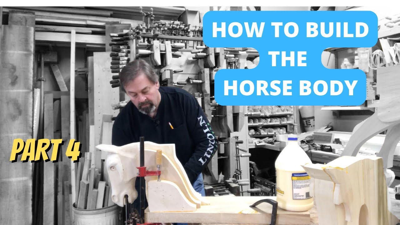 Building the Body for a Large Victorian Carousel Rocking Horse.