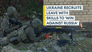 Ukrainian soldiers put through their paces on UK-led crash course