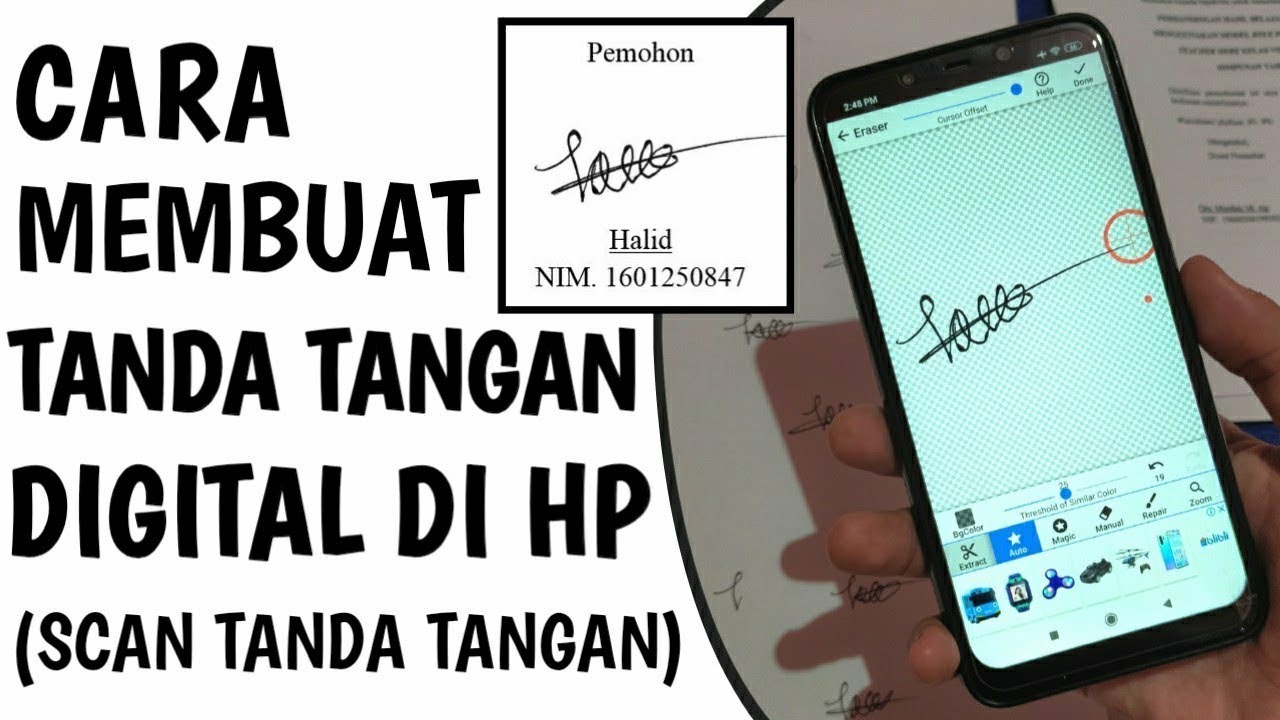 Cara Membuat Tanda Tangan Digital Di Hp Scan Tanda Tangan Youtube