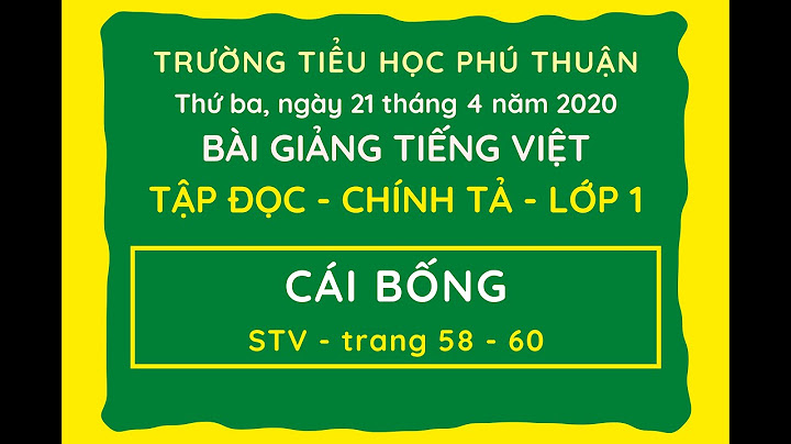 Bài giảng điện tử tập đọc cái bống năm 2024