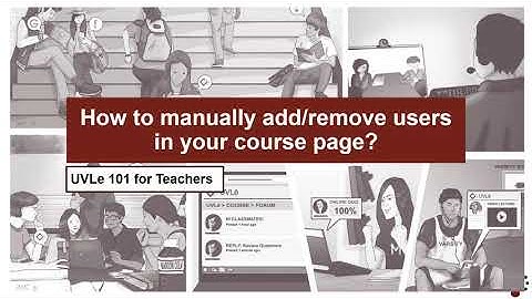 How to manually add/remove users in your course page?