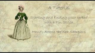 Floss tube #03 A Tutorial  Starting and ending your thread with a Pin Stitch