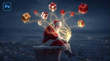 Magic Christmas Gift Photoshop Manipulation Tutorial