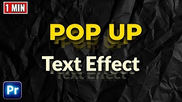 How To Make A POPUP TEXT Effect In Premiere Pro in 1 Minute | Easy Way