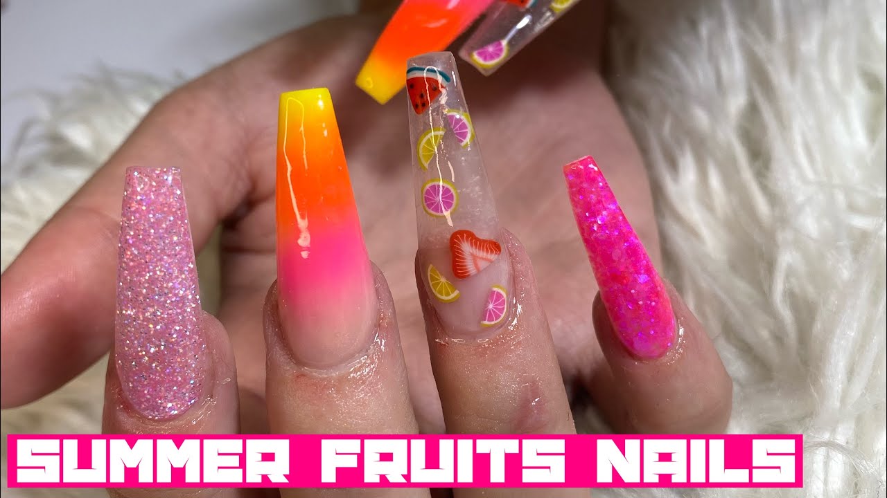 How To Encapsulate Fruit Slices Into Nails • Summer Vibes • Beginner ...