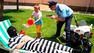 pretend play police funny stories compilation