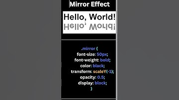 "🔥 CSS Trick! Create a Stunning Mirror Text Effect – No JavaScript! 😲 #Shorts"