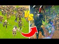 JUNTEI 100 PESSOAS PRA ENFRENTAR O PREDADOR NA PICARETA! FORTNITE