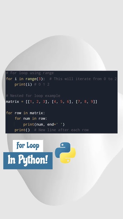 19 Python Theory - For Loop in Python - YouTube