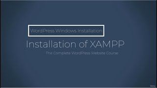 For Windows Users WordPress Installation | WordPress 2023: The Complete WordPress Website Course