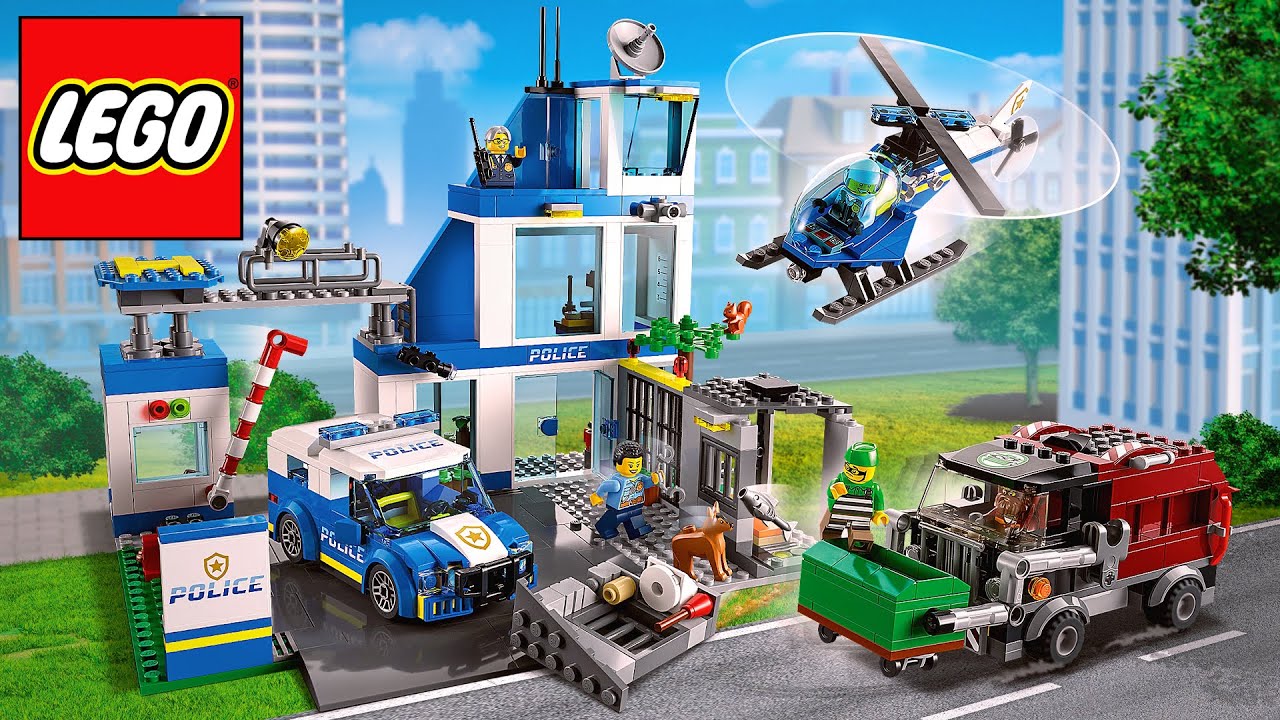 Lego City Police Station (2022) Stop Motion Build, Unboxing and Review - #60316 - YouTube
