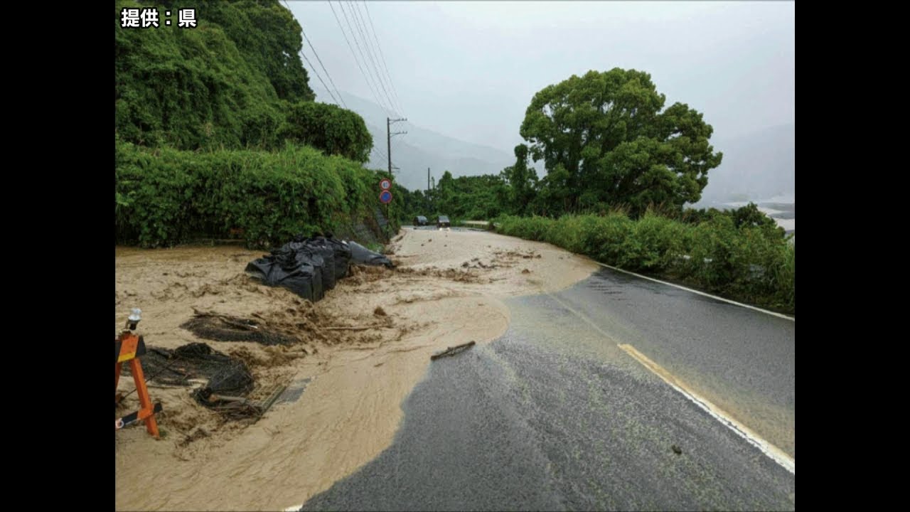 【土砂流出】違法盛り土が大雨で国道に流出 事業者倒産で採石場跡地を静岡県が対策工事へ - YouTube
