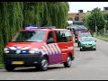 Grote optocht van brandweer, politie en ambulance tijdens Almeerse brandweerdag