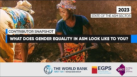 What does gender equality in artisanal and small-scale mining look like?