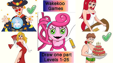 Draw one part: Draw puzzle level 1-25