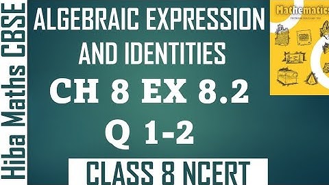 Cbse 8th maths chapter 8 algebraic expression exercise 8.2 question 1,2| CBSE NCERT maths solutions 