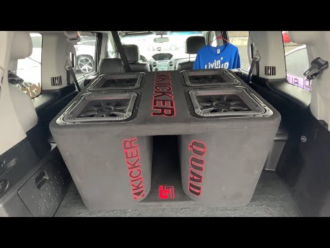 KICKER QUAD SUBWOOFER BOX IS IMPRESSIVE!