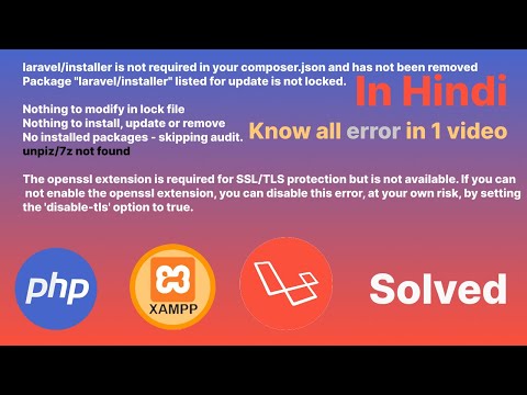 Laravel unzip missing php | Laravel openssl extension is required for SSL/TLS protection | php TLS