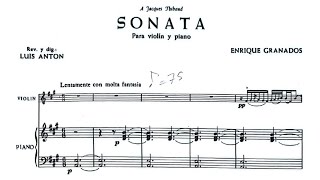 Enrique Granados - Sonata For Violin And Piano Audio Sheet Music