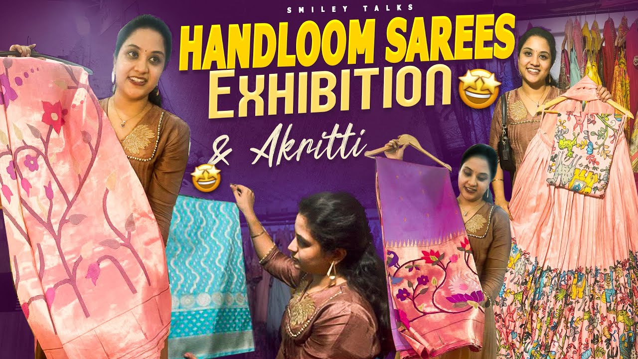Pure Handloom Sarees Exhibition & Akritti Exhbition | BanjaraHills Hyderabad | #latestteluguvlogs