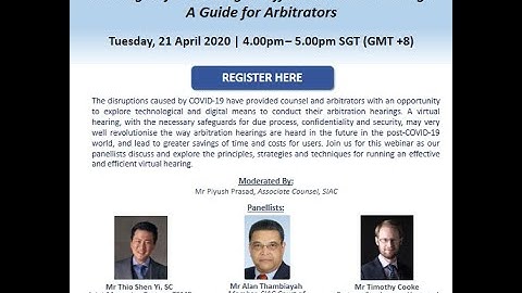 Strategies for Running an Efficient Virtual Hearing: A Guide for Arbitrators