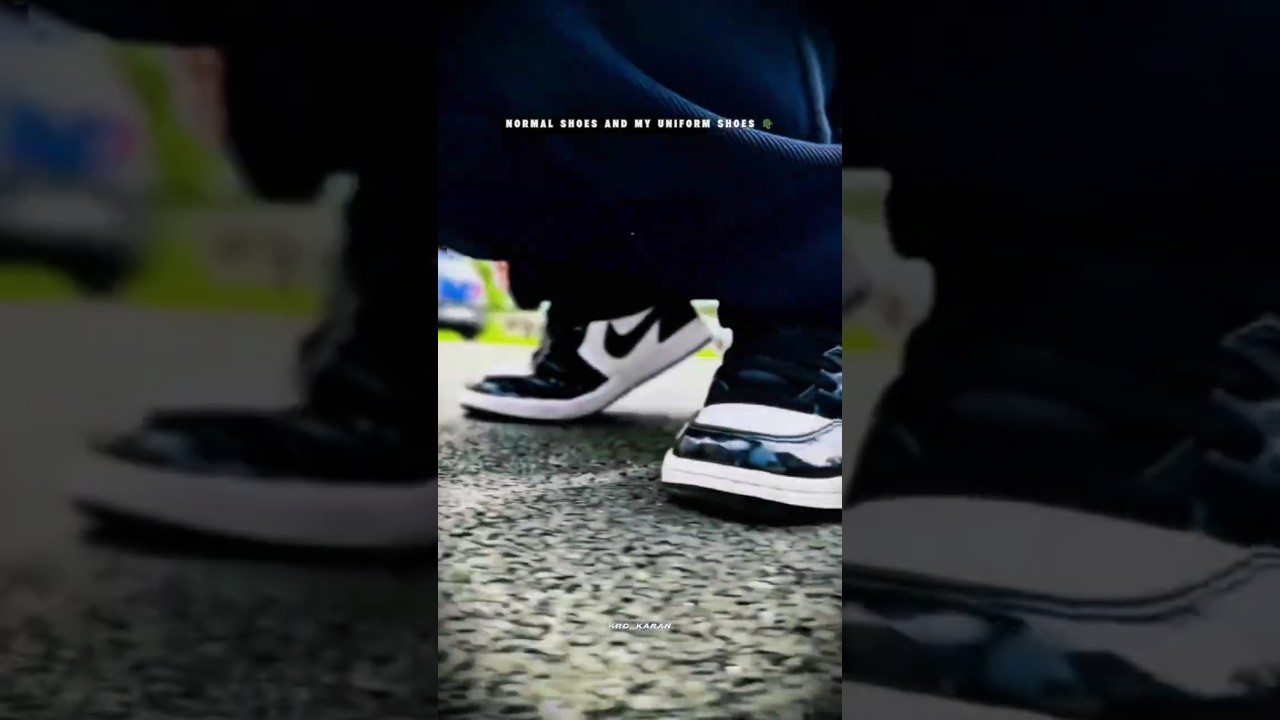 Normal shoes ad uniform shoes 🪖  