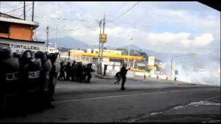 Desalojo de manifestante 4 caminos #Totonicapán. #Stereo100TV