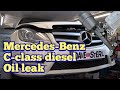 Mercedesbenz cclasse om651 engine oil leaking oil filter housing oil cooler replacement