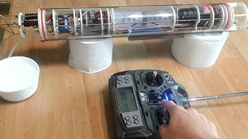 Hand made rc submarine (*safe divice-prevent before the ballast tank overflows)