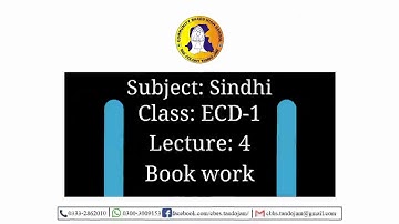 Lecture 4 Book Work  Final Term Sindhi ECD 1