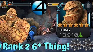 Rank 2 6* Thing! Full Synergy Team Crazy Gameplay! - Marvel Contest of Champions