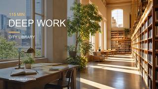 115 Min Deep Work Music — City Library Late Shift | Warm Soul Jazz, No Lyrics screenshot 5