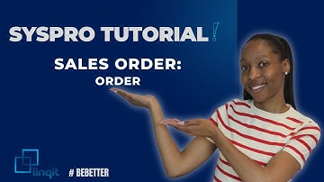 SYSPRO Sales Order Processing: Order